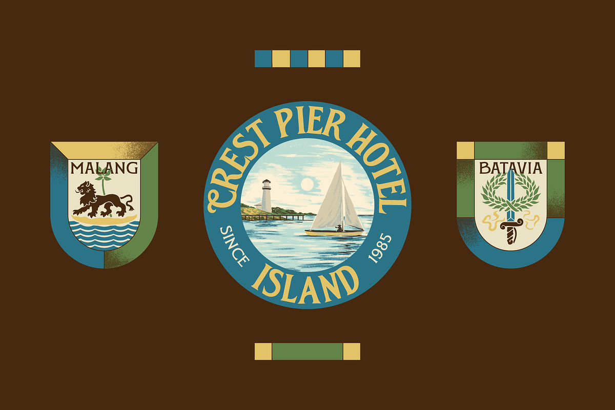 SFC Crest Pier - Duo Font + Extras, a Handwritten Font by Skilline Supply Co. (Photo 6 of 15)