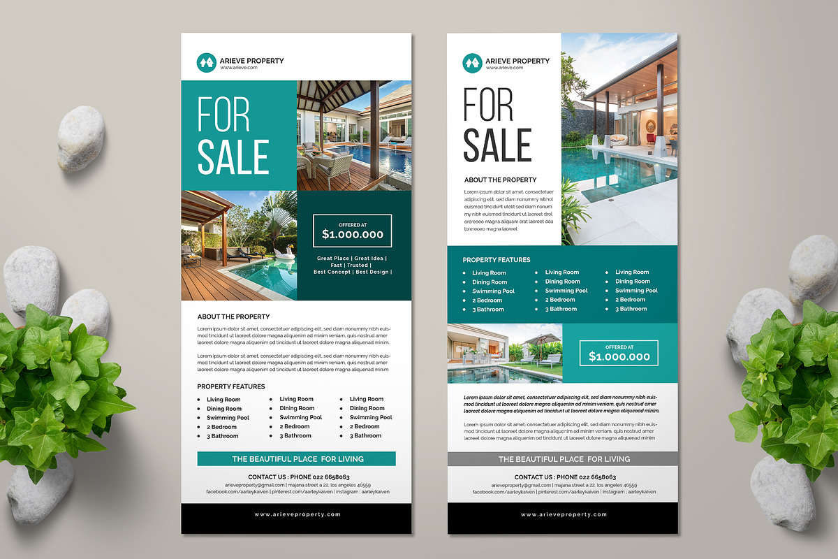 Real Estate Rack Card, a Card Template by Aarley Kaiven