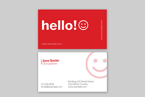 Red Business Card Layout