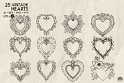 Vintage Valentine line art, a Decorative Illustration by Skliarova (Thumbnail 5 of 5)