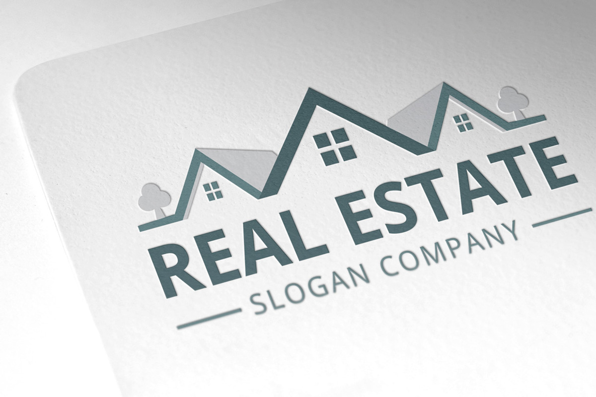 Real Estate Logo, a Branding & Logo Template by resumetemplathttps://d3es (Photo 1 of 2)