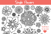 Floral Doodles Collection, a Decorative Illustration by Elinorka (Thumbnail 2 of 14)