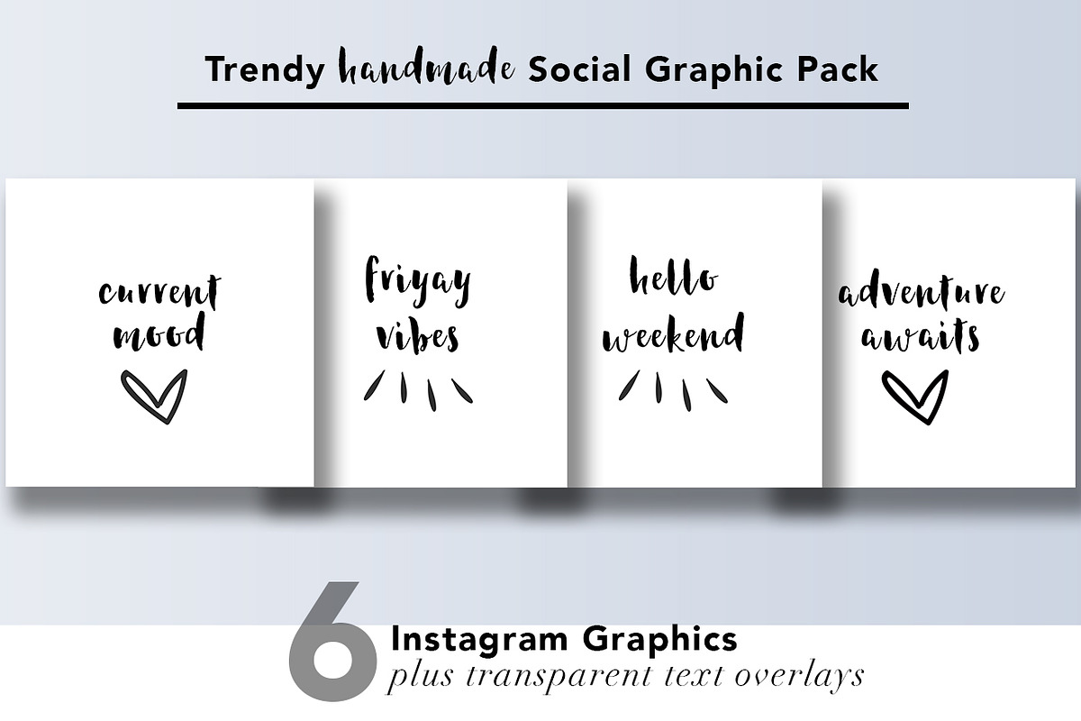 Trendy Handmade Social Graphic Pack, a Social Media Template by Savvy Collective Creative (Photo 3 of 3)