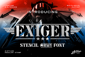 Exiger, a Serif Font by Artisan Themes