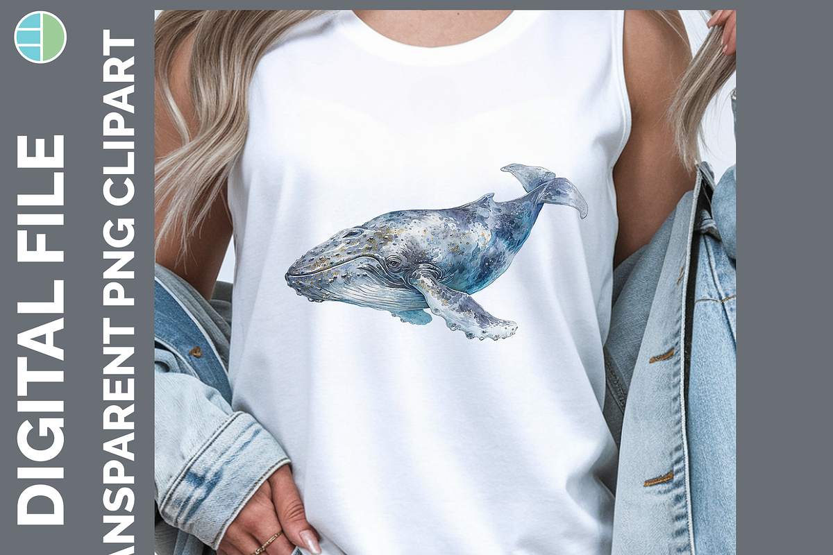 Whale Illustration Bundle, 20 PNG, an Animal Illustration by Enliven Designs (Photo 6 of 8)