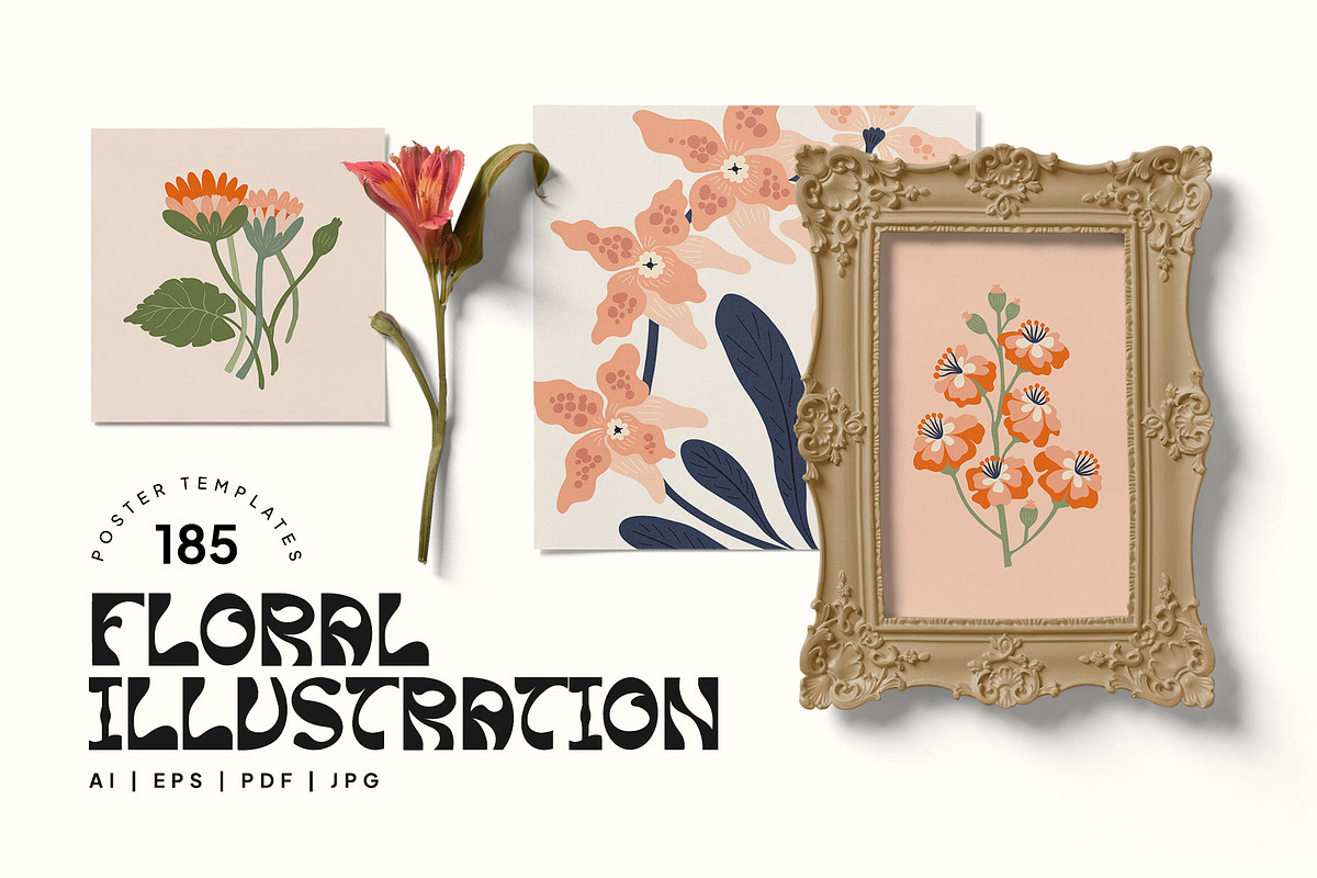 Groovy Floral | Poster Builder, an Object Graphic by KetteCreate (Photo 14 of 15)