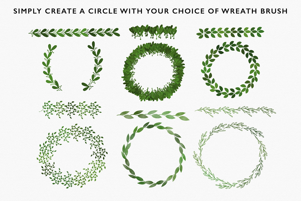 Modern Florals and Wreath Creator, a Brush Add-On by theinkaffair (Photo 2 of 10)