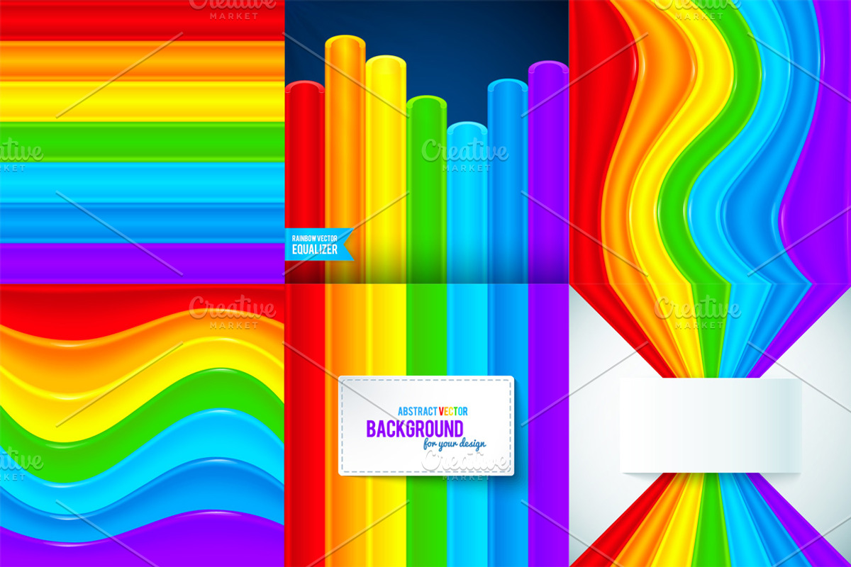 22 rainbow vector elements preview 2
