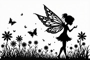 Silhouette of Fairy with Butterflie, an Illustration by Amazin_art (Thumbnail 9 of 21)