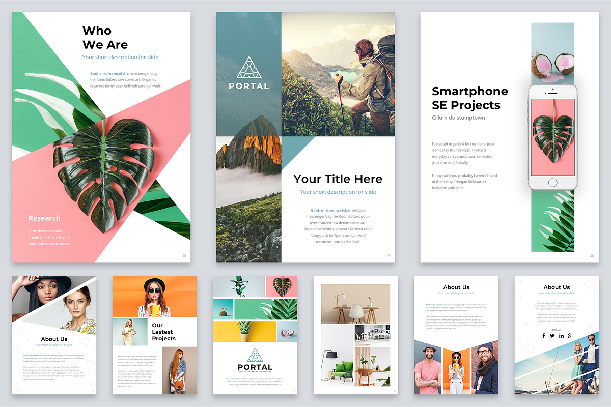 A4 Portal Modern Powerpoint Template, a Presentation Template by Reshapely (Photo 2 of 18)