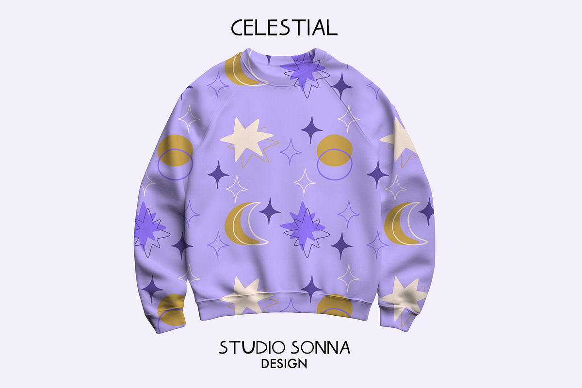 Celestial lilac, a Pattern Graphic by StudioSonna (Photo 2 of 3)