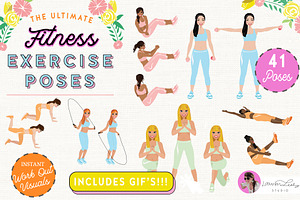 Exercise Fitness Poses Female