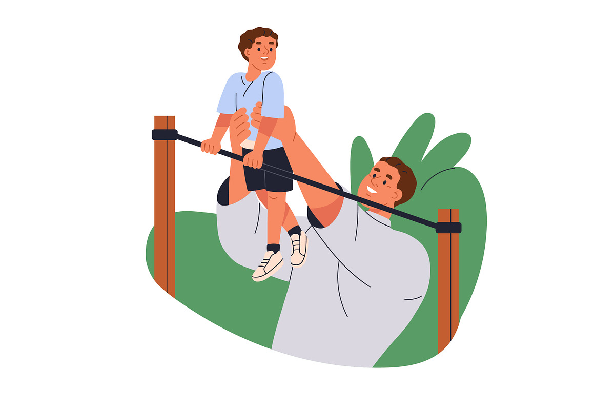 Fathers spend time with children set, a Person Illustration by Good Studio (Photo 2 of 10)