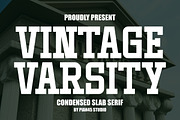 Vintage Varsity - Condensed Slab, a Slab Serif Font by Pian45 Studio (Thumbnail 1 of 10)