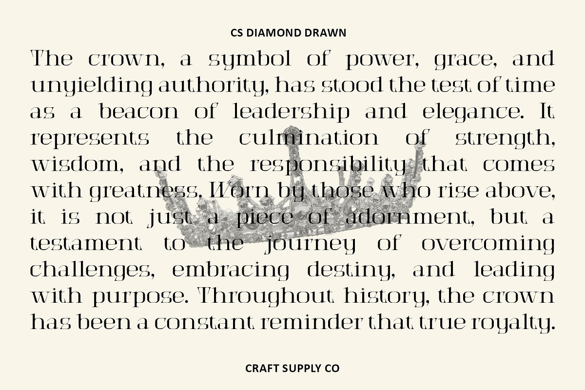 CS Diamond Drawn, a Serif Font by Craft Supply Co. (Photo 3 of 8)