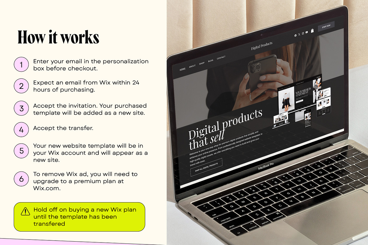 Wix Digital Products Template, a Wix Template by Template Twist Shop (Photo 5 of 10)