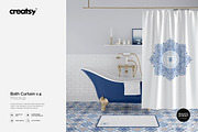 Bath Curtain v.4 Mockup, a Household Mockup by creatsy2 (Thumbnail 1 of 3)
