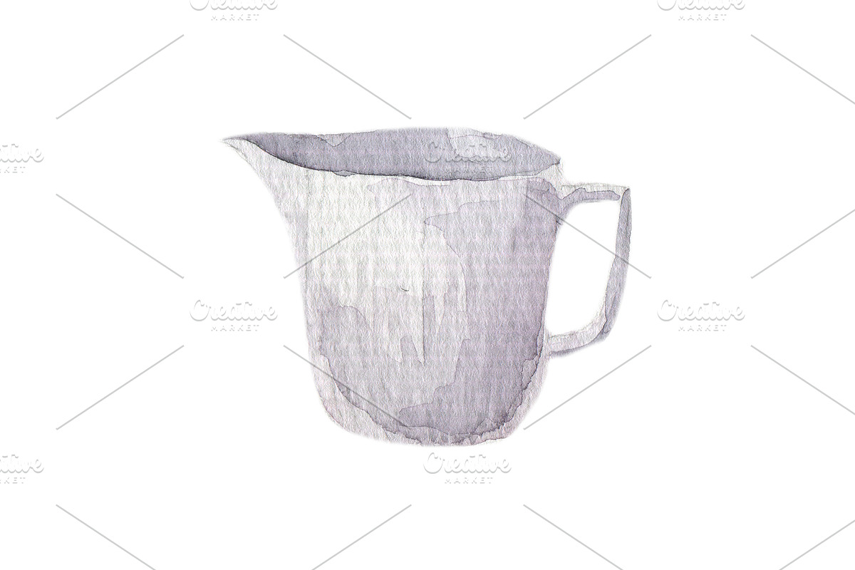 Watercolor kitchenware set, an Illustration by My watercolor shop (Photo 2 of 7)
