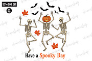 Skeleton Dance Halloween Sublimation, an Illustration by CreationArt (Thumbnail 1 of 4)