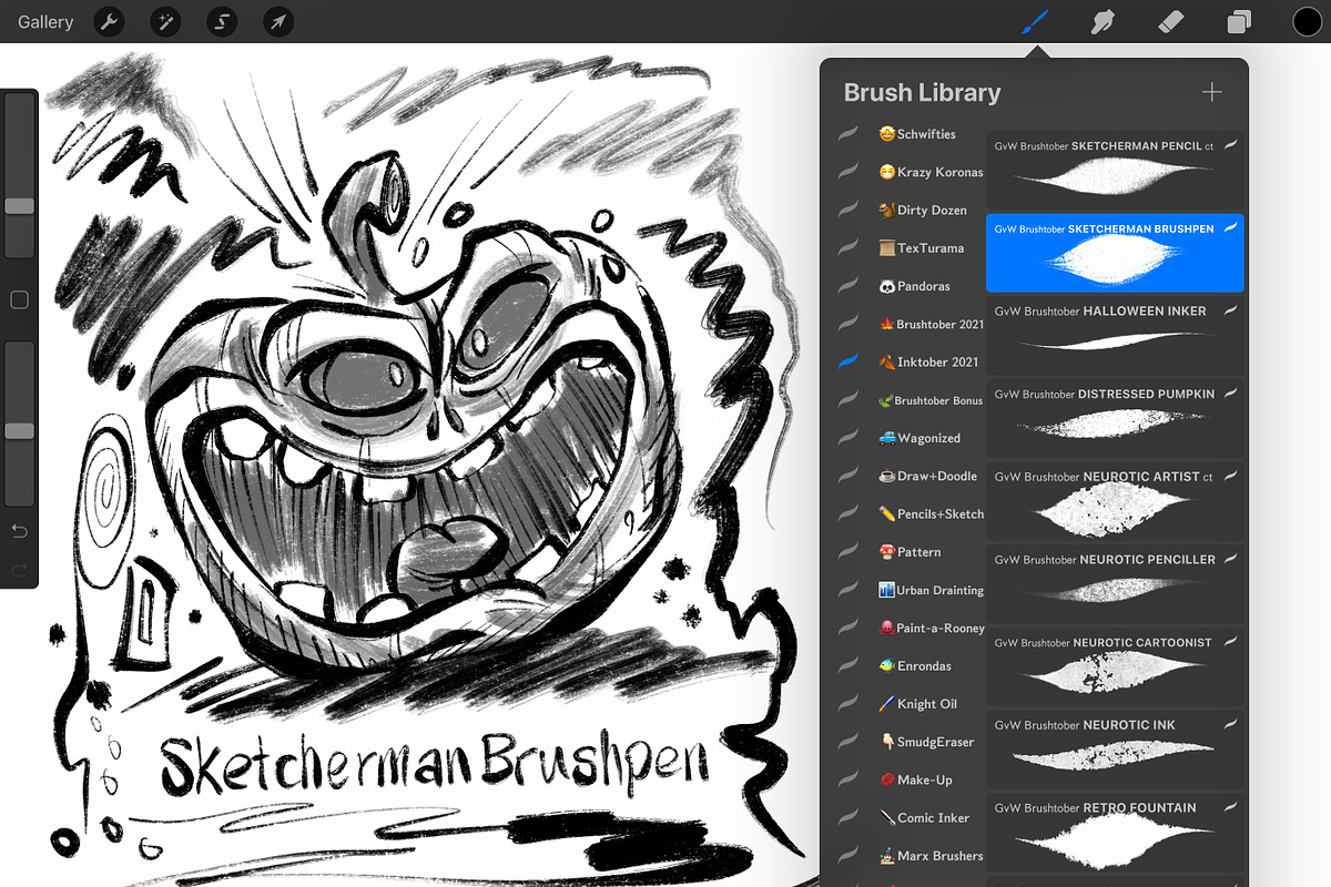 Georg's BrushTober 150+ Brushes Pack, a Brush Add-On by Georg's Procreate Brushes (Photo 7 of 21)