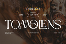 Tomolens Elegant Ligature Serif Font