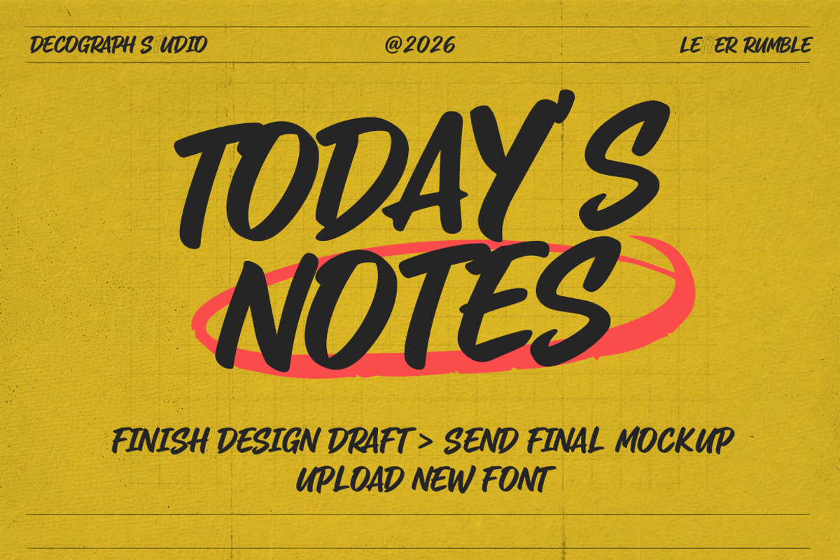 Letter Rumble – Marker Brush, a Handwritten Font by decographstud (Photo 7 of 7)