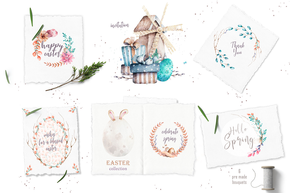 Happy Easter Spring Set, an Animal Illustration by Ann Art Houze (Photo 11 of 17)