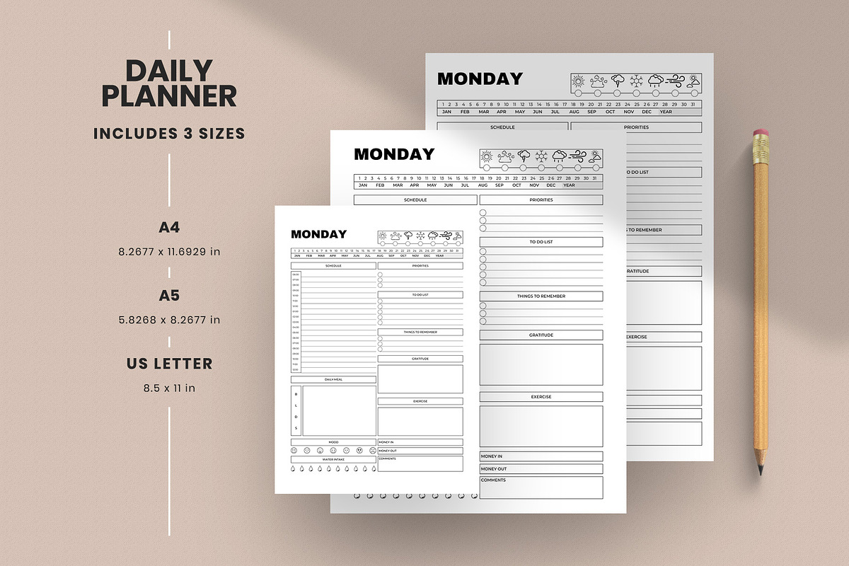 Editable Canva Daily Planner Template