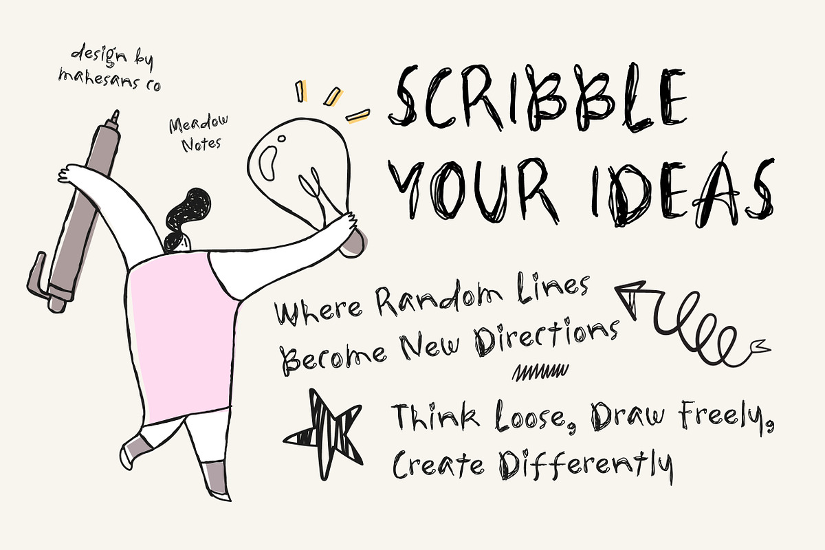 Meadow Notes – Quirky Handwritten, a Handwritten Font by Mahesans Co (Photo 4 of 10)