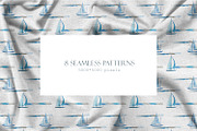 Sailboats seamless pattern, a Pattern Graphic by Love Watercolor Store (Thumbnail 2 of 6)