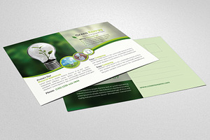 Green Energy Postcard Template