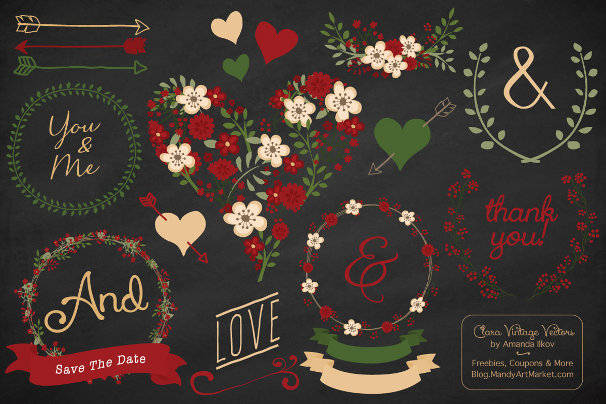 Christmas Wedding Vector Collection, an Illustration by Amanda Ilkov (Photo 2 of 4)