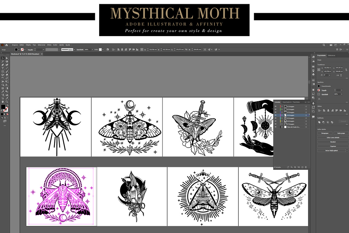 Mystical Moth, an Illustration by Luiz da Rolt Grathwohl (Photo 5 of 8)