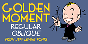 Golden Moment JNL, a Font by Jeff Levine Fonts (Thumbnail 1 of 5)