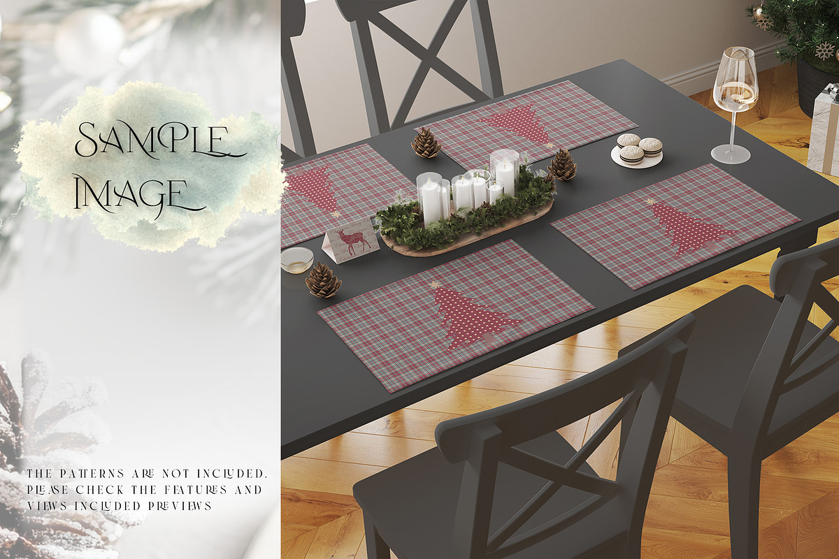Christmas Placemat Mockups, a Product Mockup by mock-ups (Photo 6 of 13)