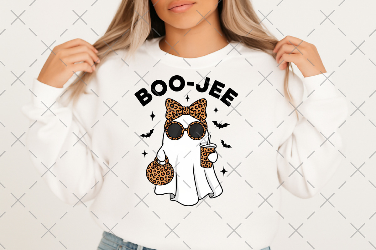 Boo Jee Leopard Ghost Halloween Png, an Illustration by Craft Nest (Photo 2 of 6)