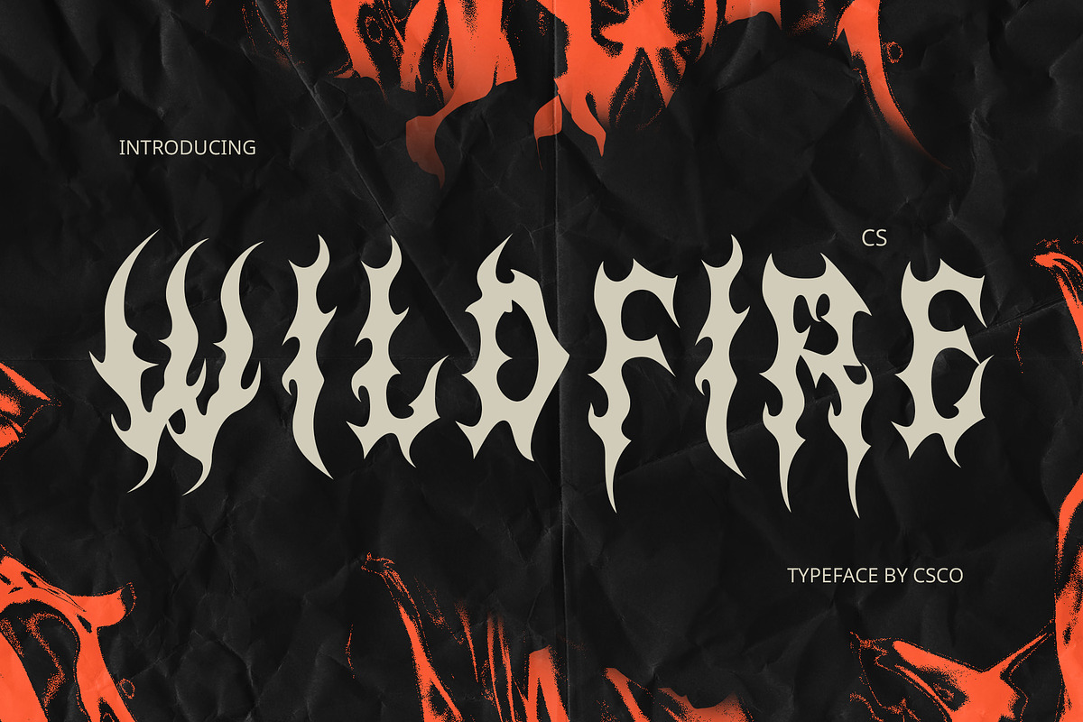 CS Wildfire – Black Metal Font, a Blackletter Font by Craft Supply Co. (Photo 1 of 8)