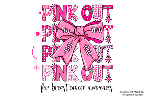 Football Pink Out, Breast Cancer PNG, a Graphic by Clipart Bloom