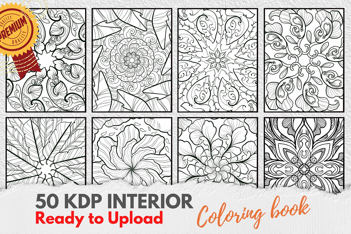 KDP Interiors, Flower Coloring Book, an Illustration by Jaboor Magics (Photo 6 of 8)