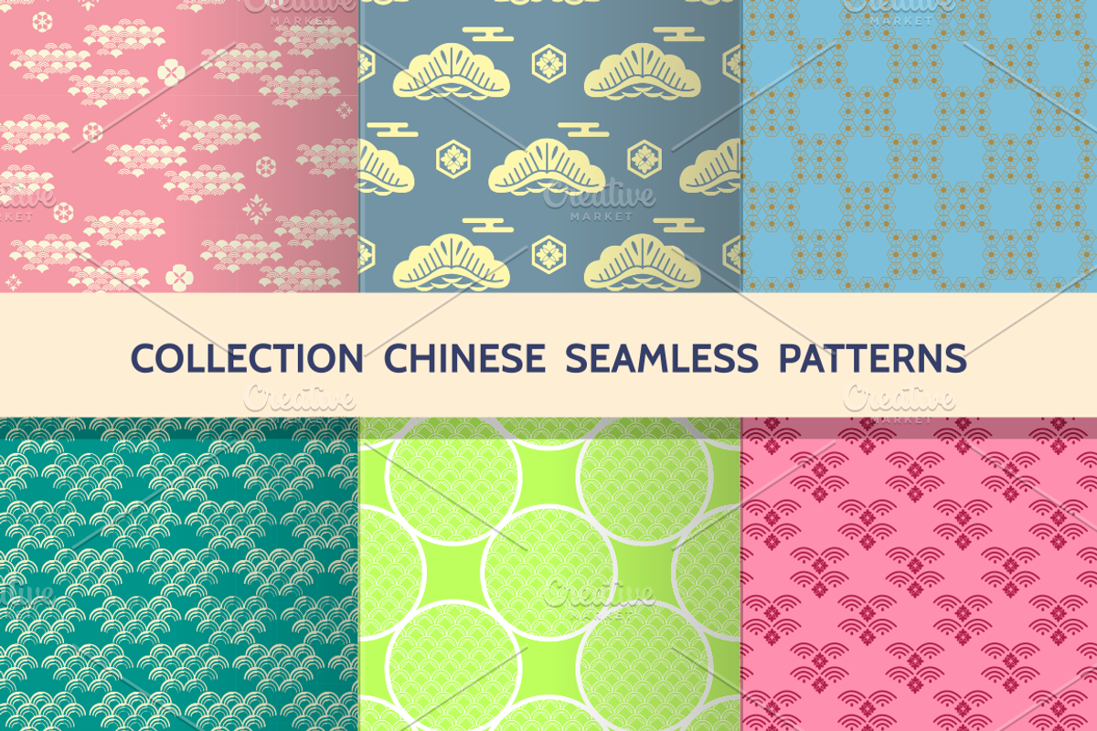 Collection chinese patterns2, a Pattern Graphic by TATIANA_GERICH