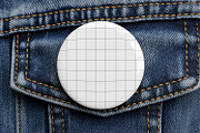 Pin Badge on Denim Mockup, a Merchandise Mockup by Nathatype (Thumbnail 3 of 9)