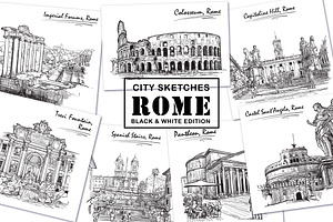 Sketches of Rome - Ink Edition, a Person Illustration by AntonPix Studio