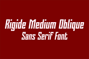 Rigide Medium Oblique - Sans Serif, a Font by GG Design (Thumbnail 1 of 10)