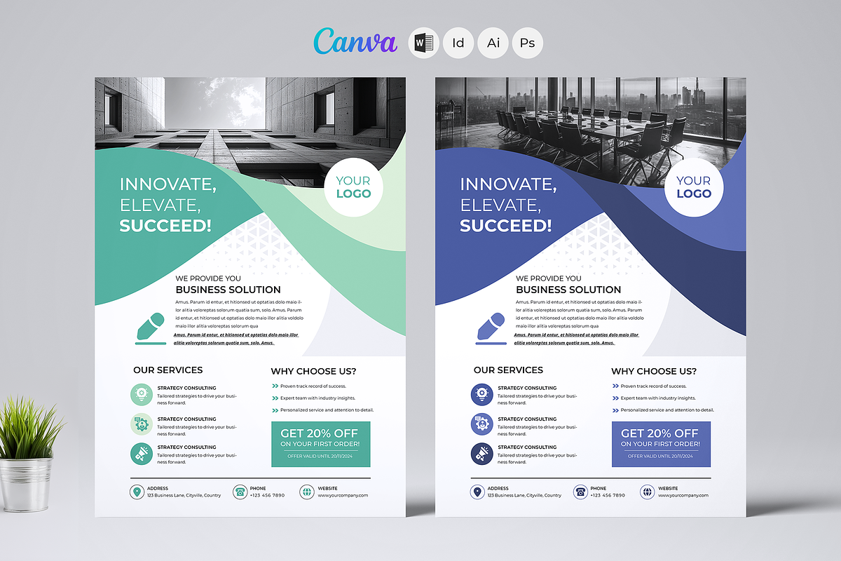 Business Flyer Template | Canva, a Flyer Template by Template Zone (Photo 1 of 7)