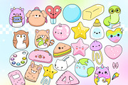 Squishy Kawaii School Clipart Bundle, an Education Illustration by Huxmay (Thumbnail 4 of 8)