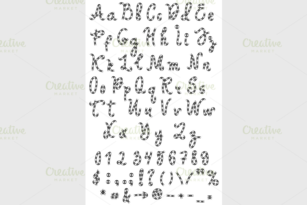 Alphabet of rope, a Script Font by IllustrationArtShop (Photo 2 of 3)