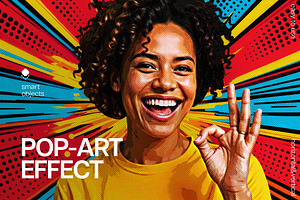 Colorful Pop-Art Photo Effect, a Brushes & More by Design Squad