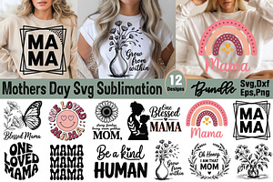 Mothers Day Svg Sublimation Bundle, an Object Graphic by DollarSmart