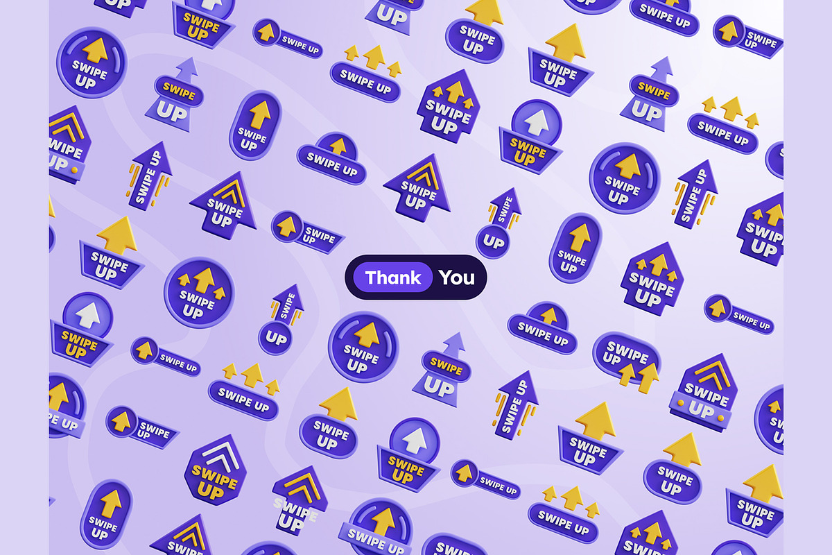 Swipe Up 3D Icons, an Object 3D Model by Rakata Studio (Photo 6 of 7)