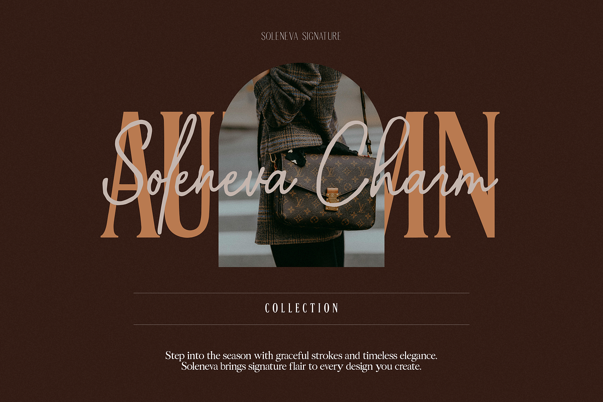 Soleneva - Signature Typeface, a Script Font by Creacy Studio (Photo 4 of 10)